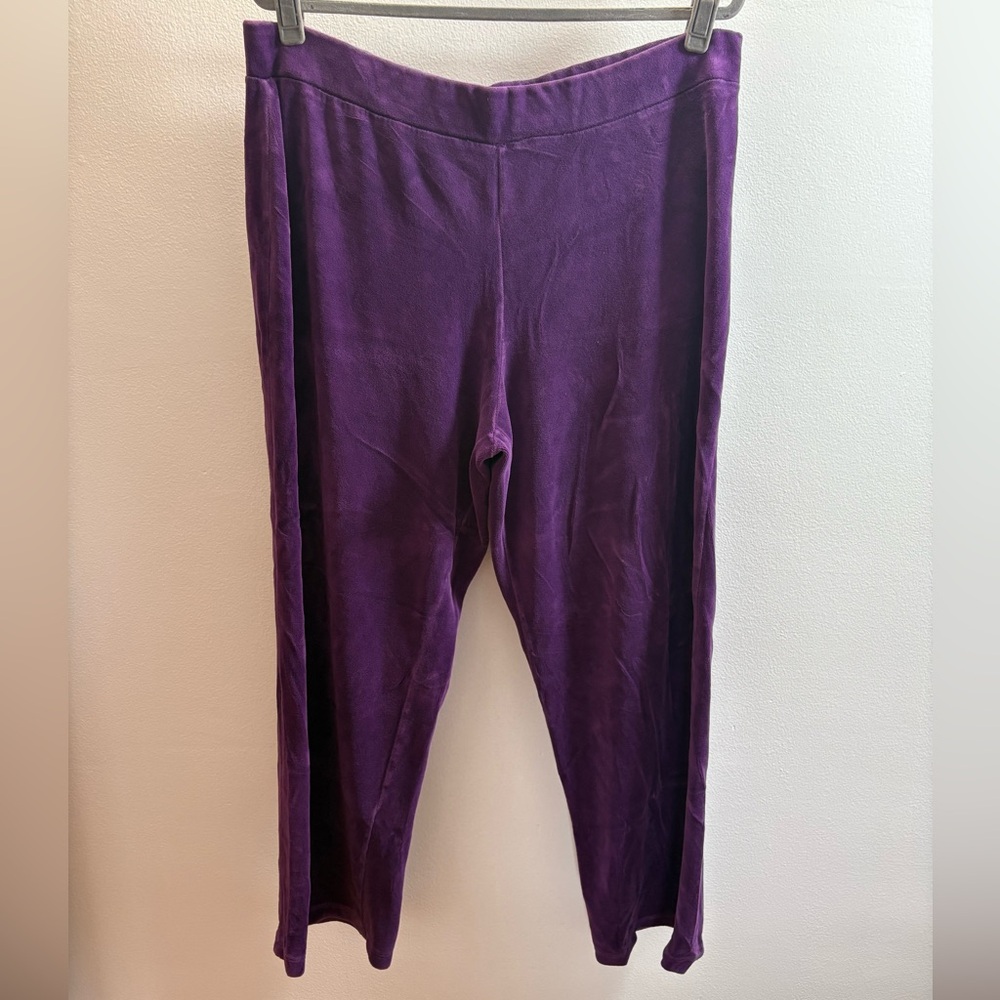 White Stag Purple Velour Straight Leg Lounge Athletic XL (16/18)